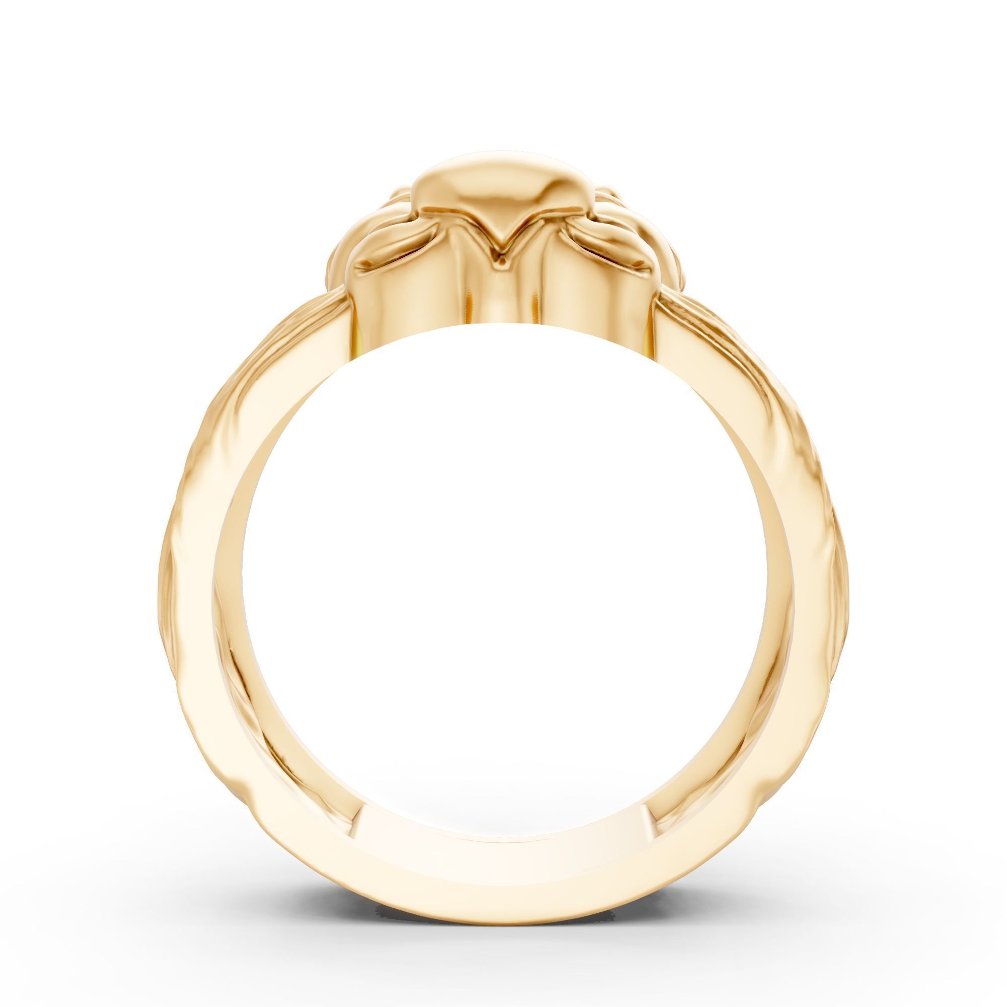 Lion Ring Light Weight 3d file  3D print model_3