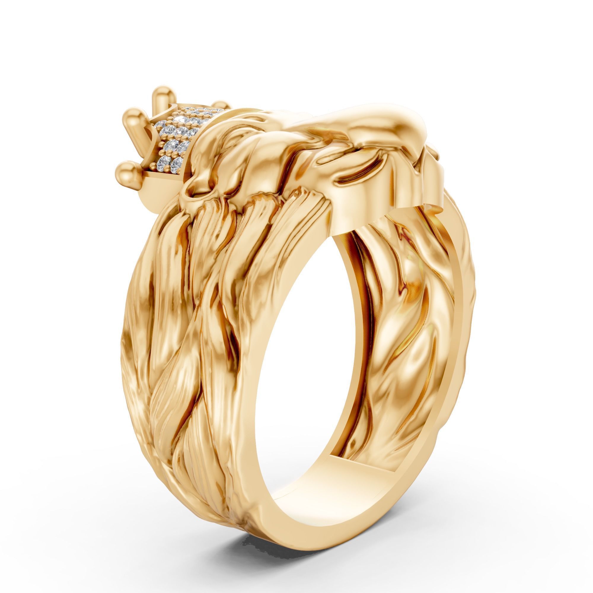 Lion Ring Light Weight 3d file  3D print model_1