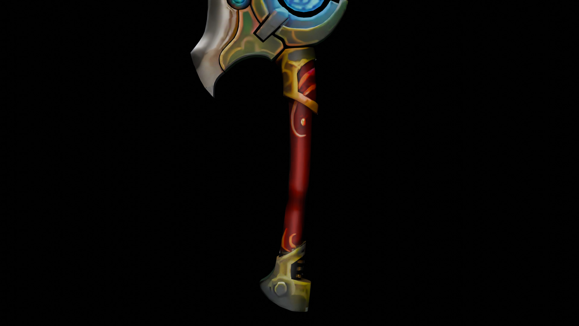 Low-poly Game Ready Fantasy Sword Low-poly 3D model_1