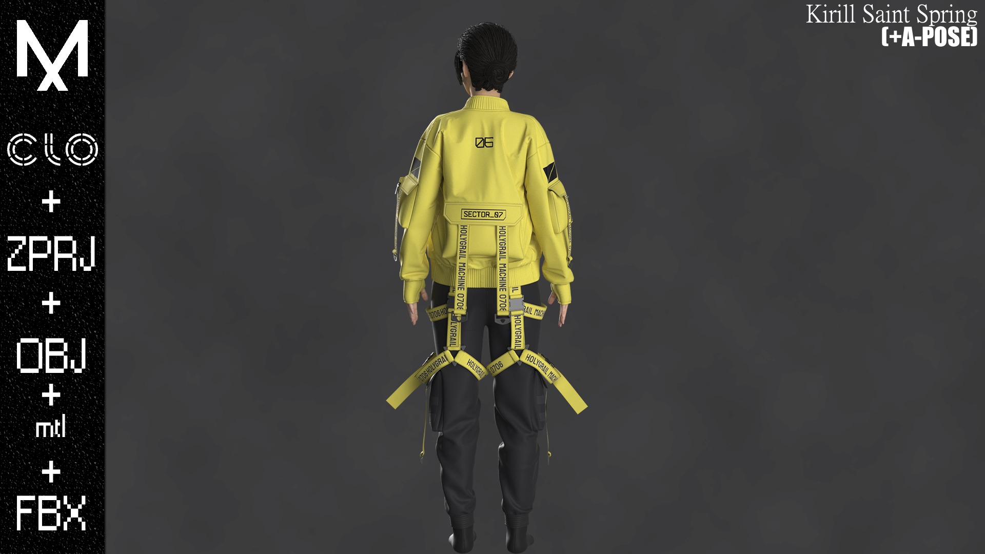 New Outfit Female Marvelous designer Clo3d OBJ mtl FBX ZPRJ 3D model_4