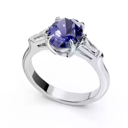 3 Stone Tanzanite Ring