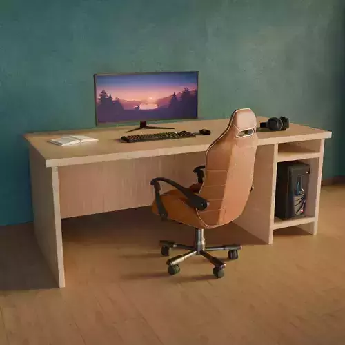 Minimalist Wooden Desk Design