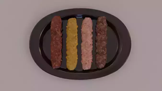 Chicken and meat kebab