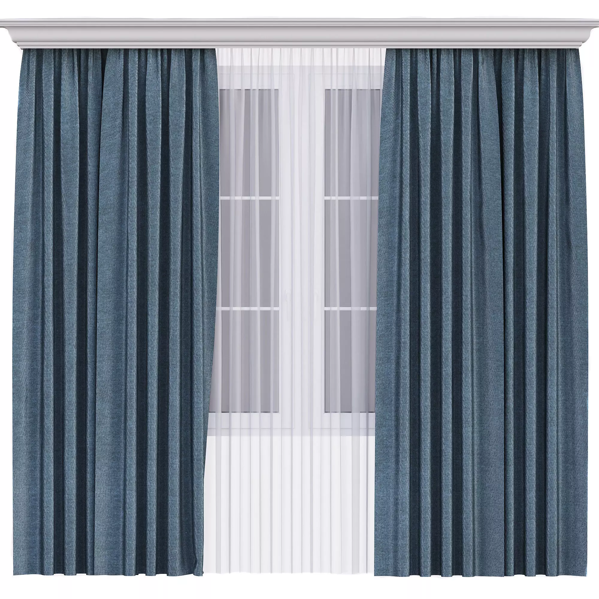 Curtain for interior 02 3D model_0