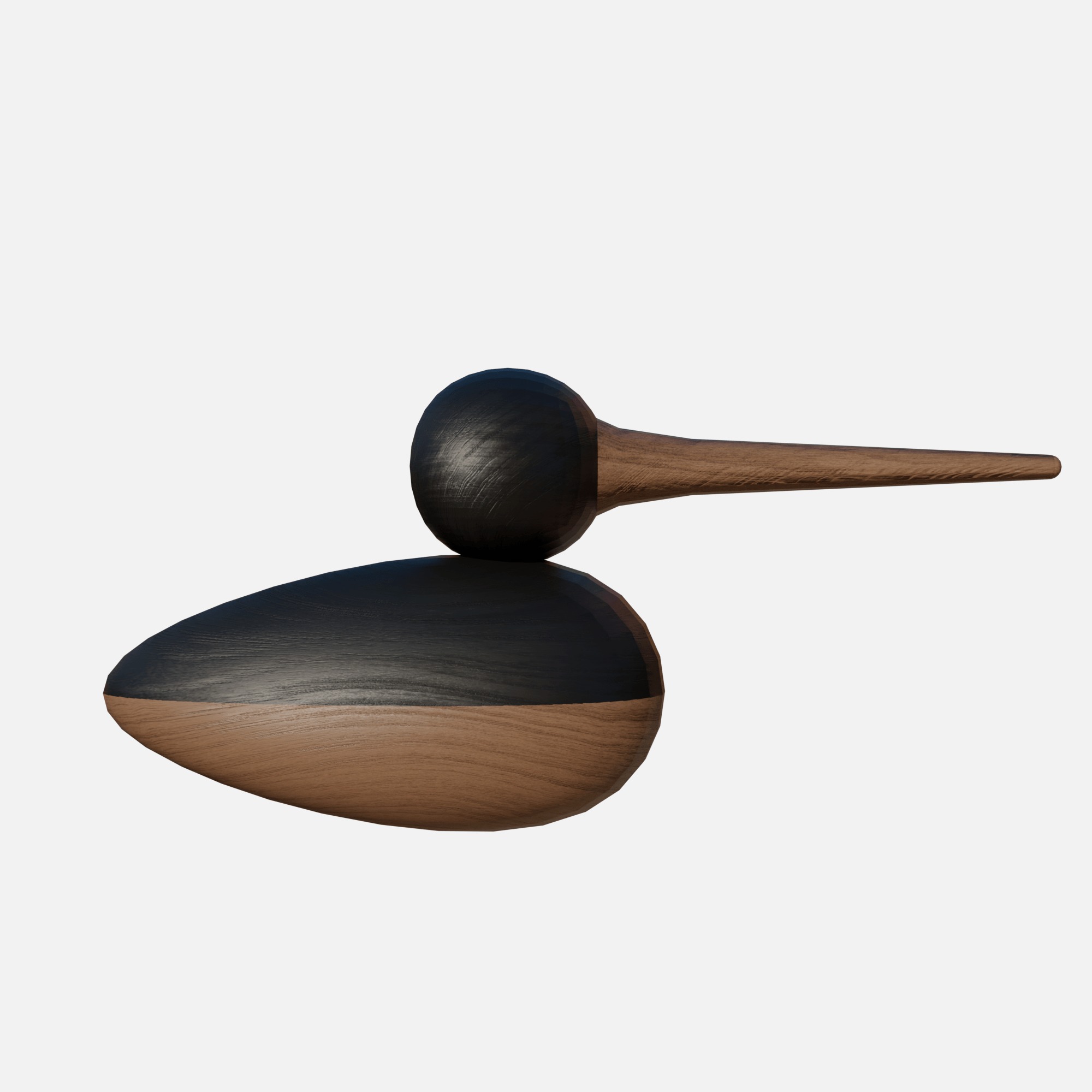 Wood birds collection 5 items Low-poly 3D model_6