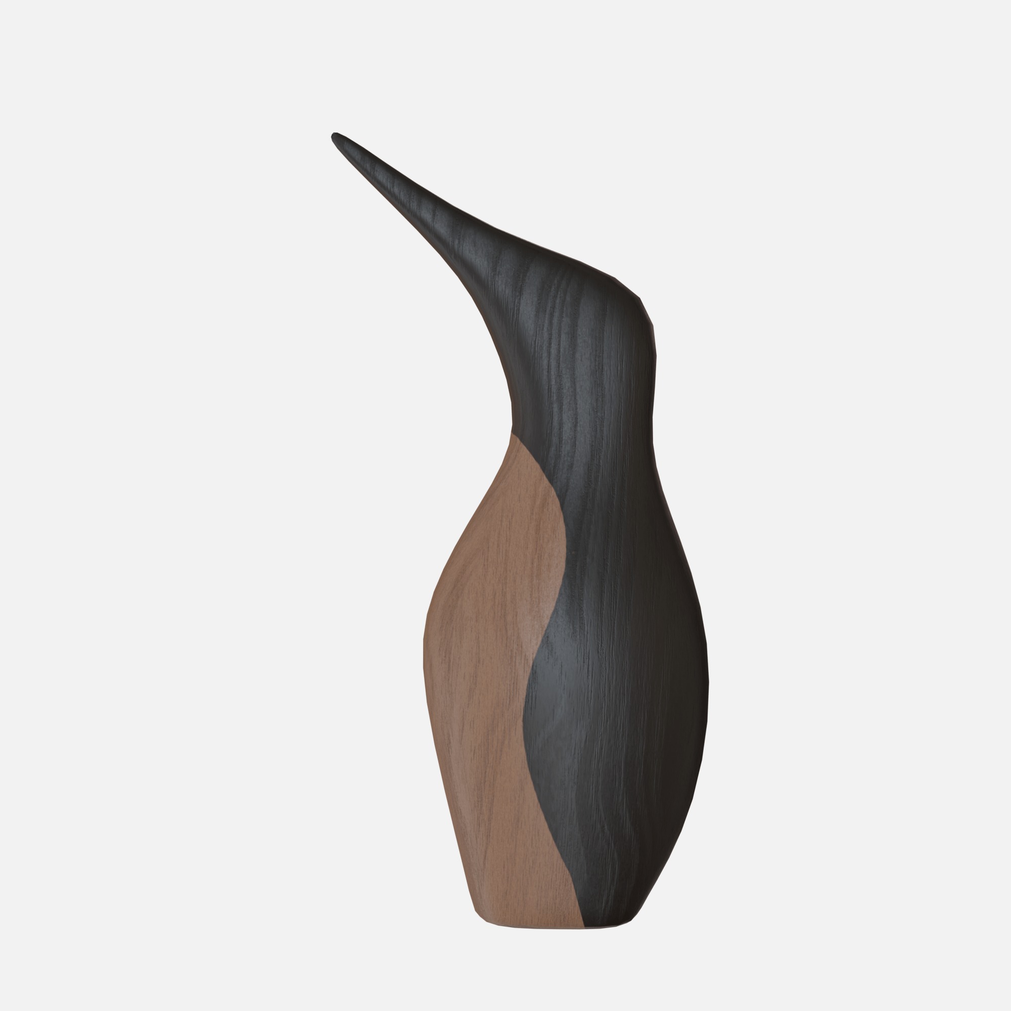 Wood birds collection 5 items Low-poly 3D model_8