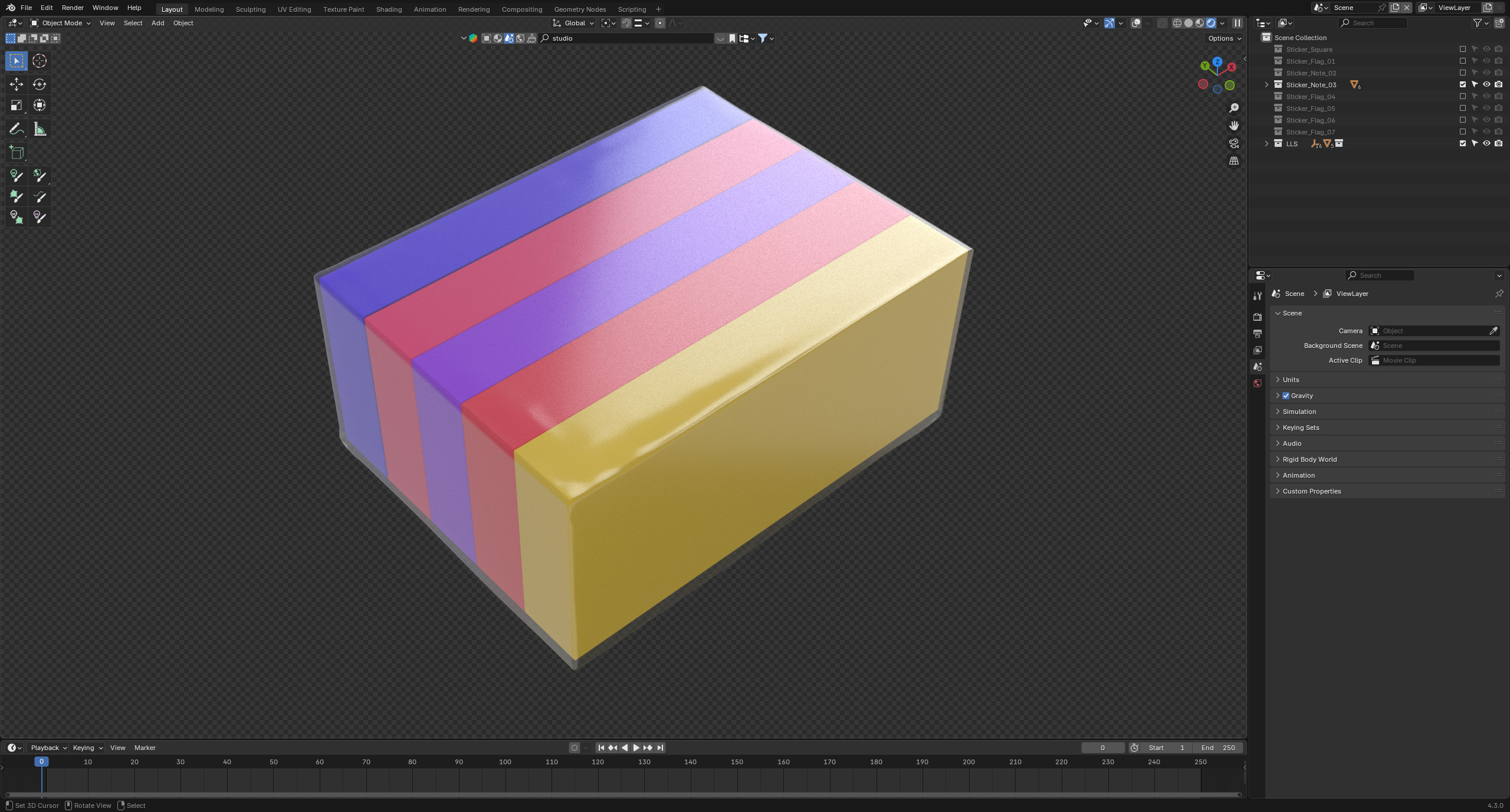 Sticky Notes Collection 3D model_17