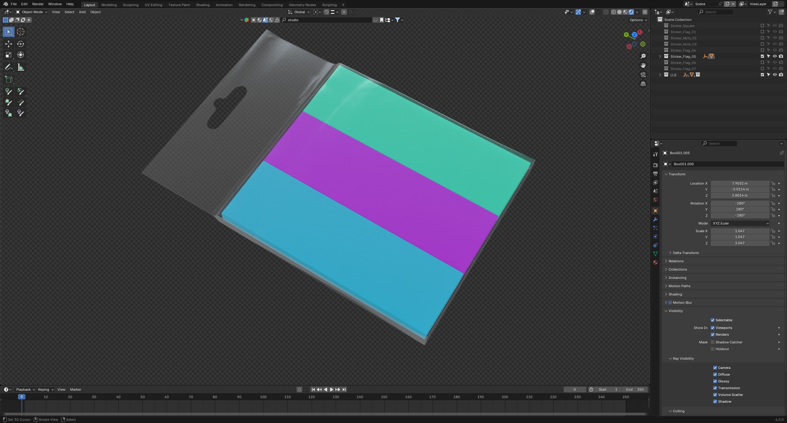 Sticky Notes Collection 3D model_19