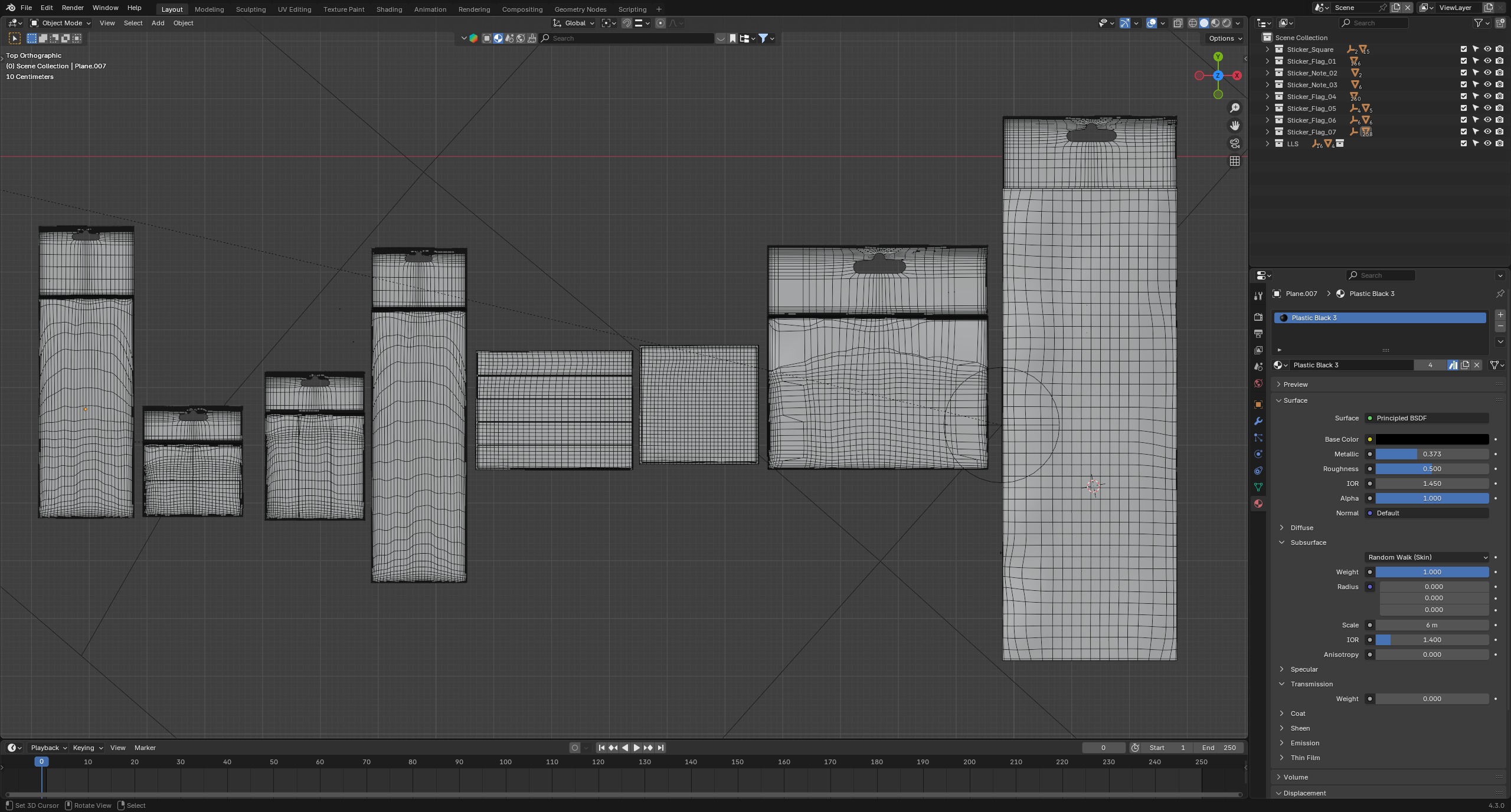 Sticky Notes Collection 3D model_16