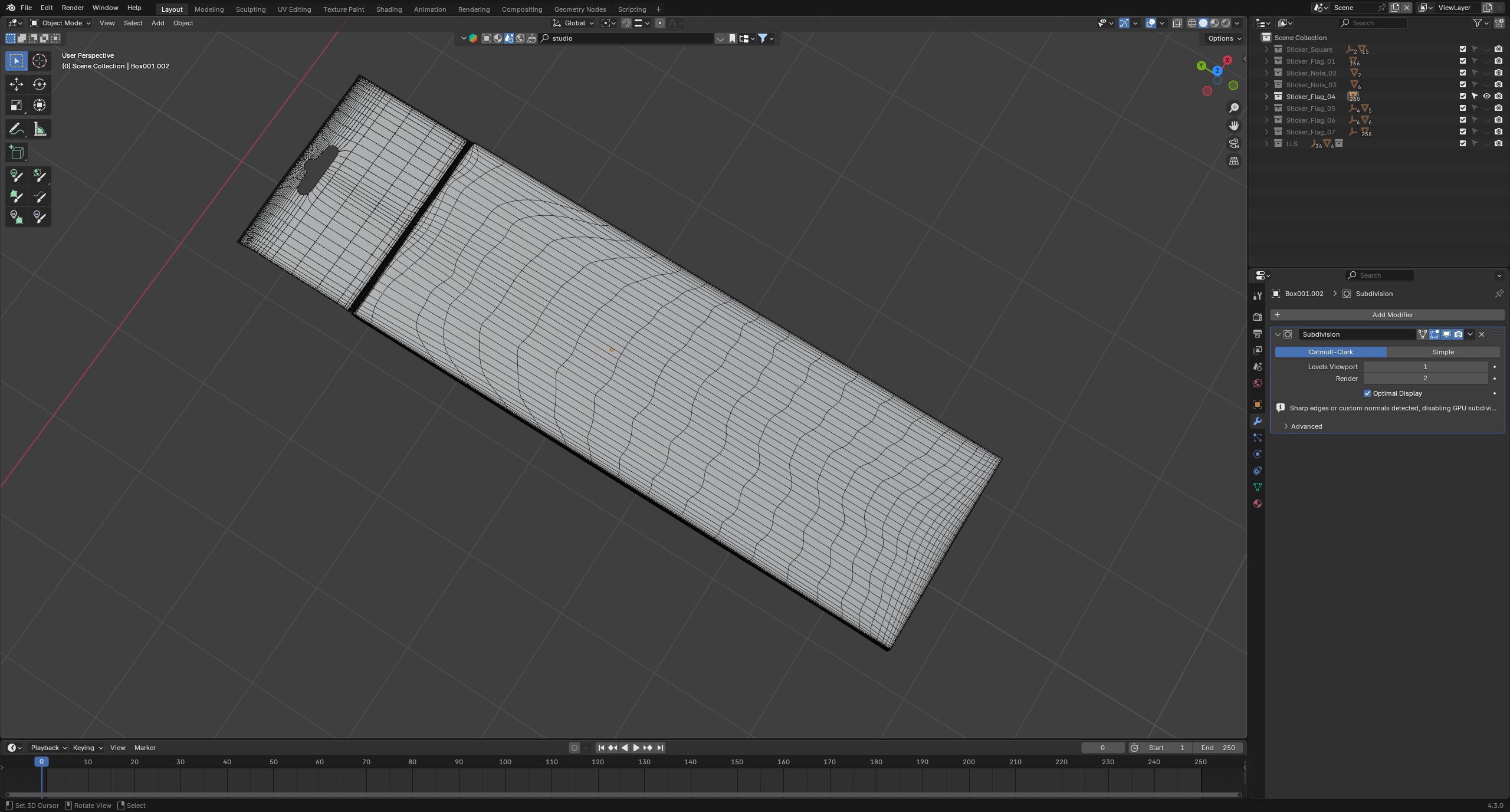 Sticky Notes Collection 3D model_7
