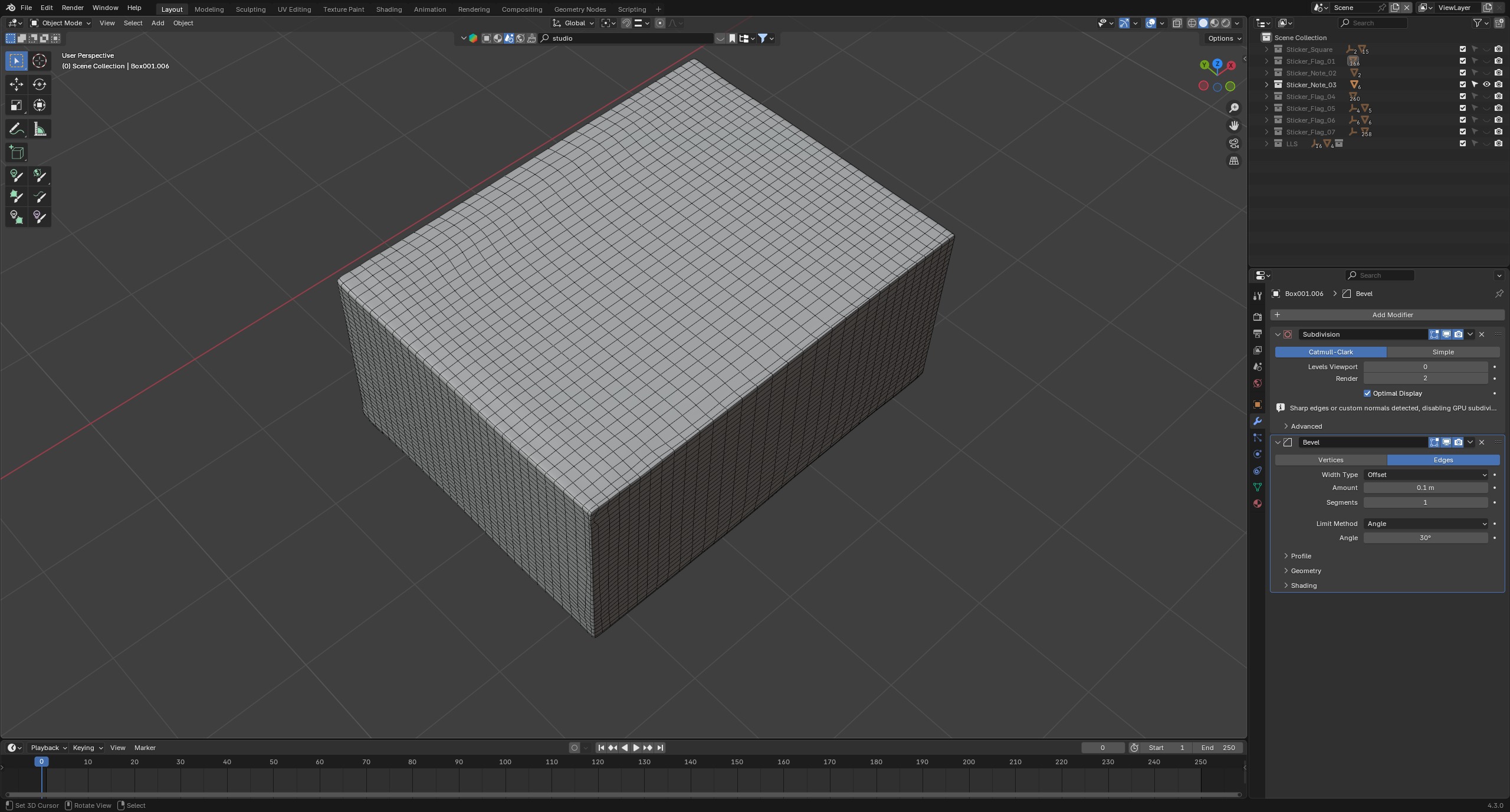 Sticky Notes Collection 3D model_6