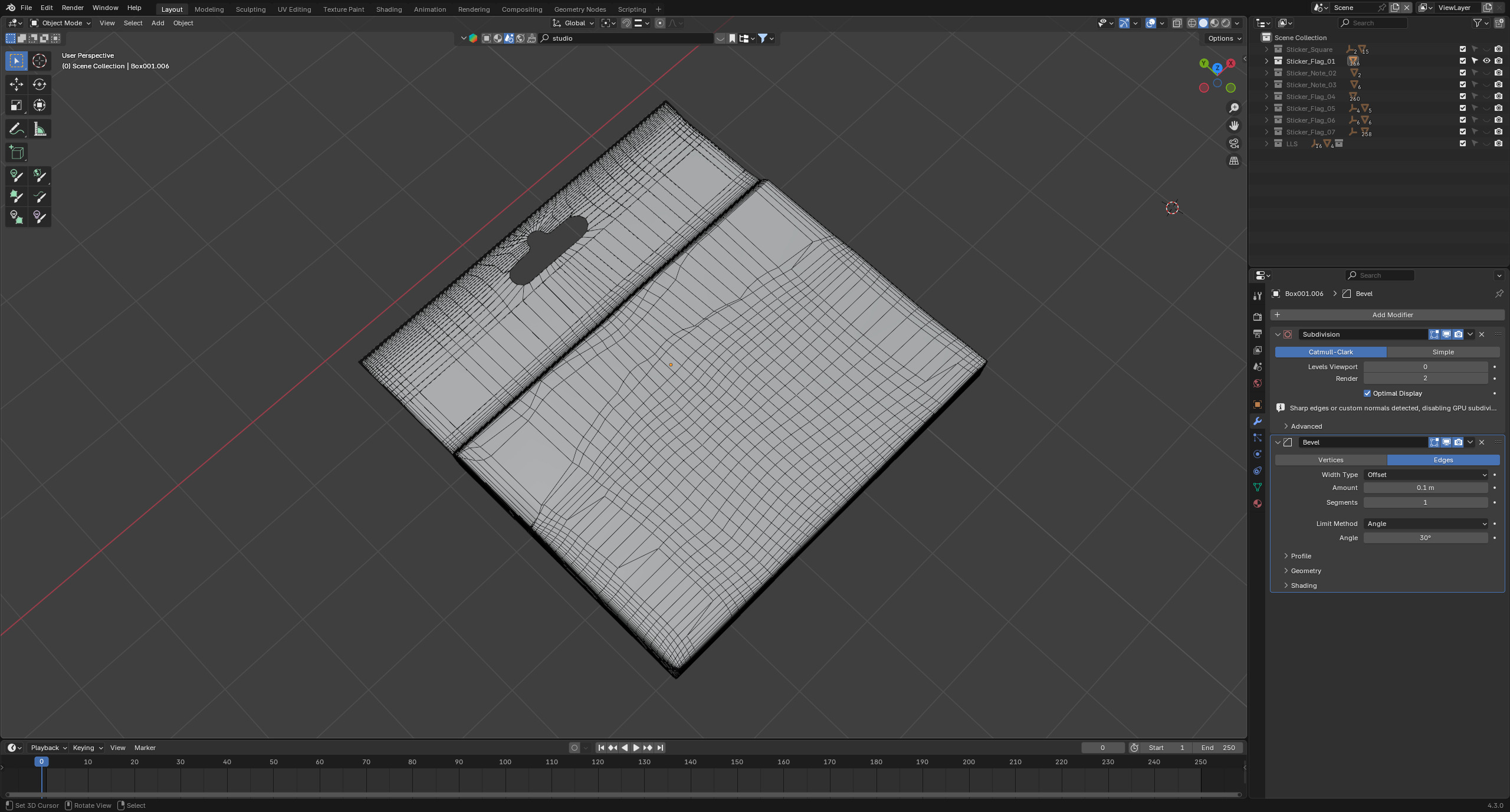 Sticky Notes Collection 3D model_4
