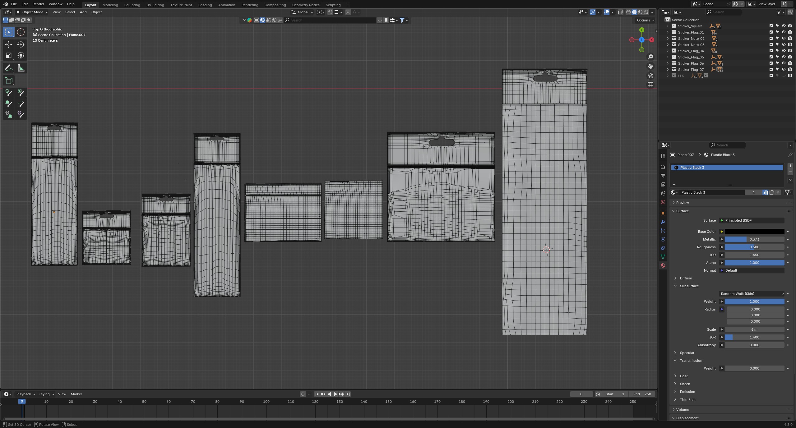 Sticky Notes Collection 3D model_15