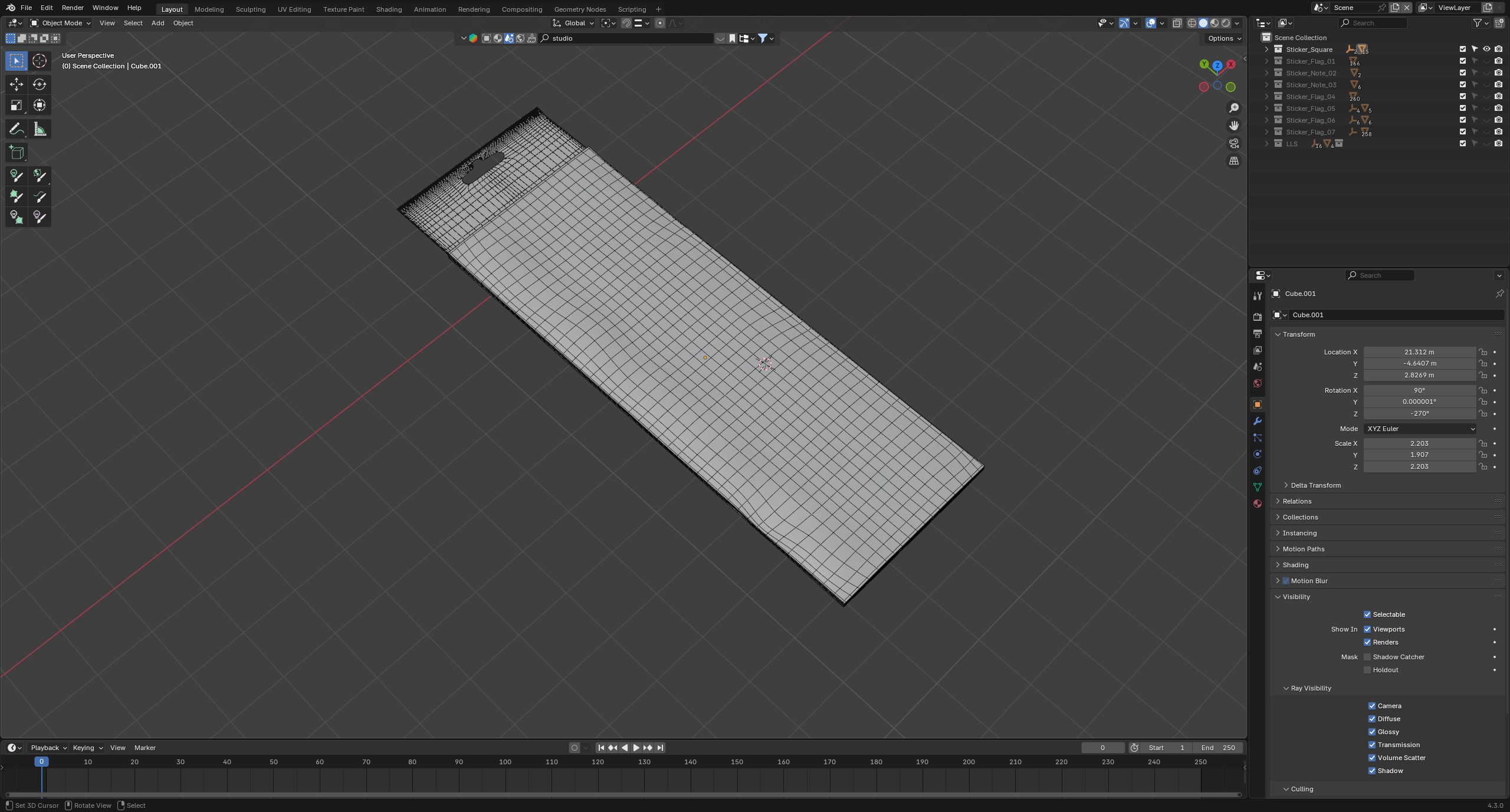 Sticky Notes Collection 3D model_3