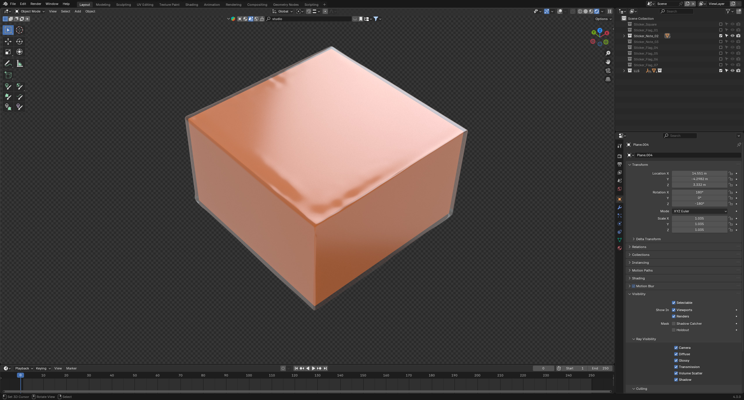 Sticky Notes Collection 3D model_13