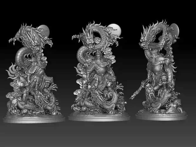 GuanYu with 2 Dragon