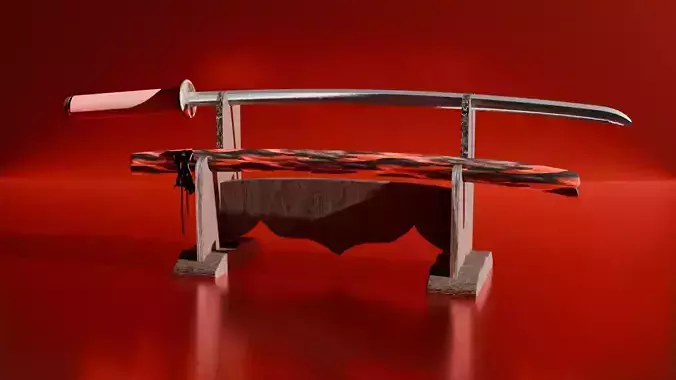 Samurai Katana Sword 3D Model