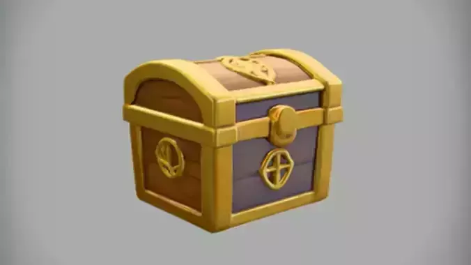 treasure chest 3D Game Ready Model