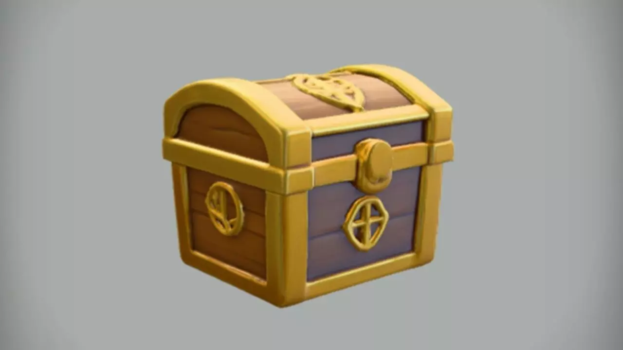 treasure chest 3D Game Ready Model 3D model_0