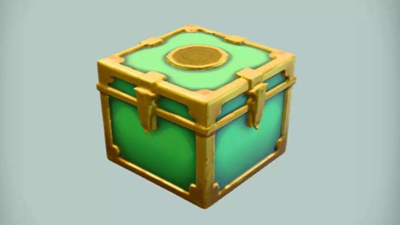 ornate treasure box 3D model_0