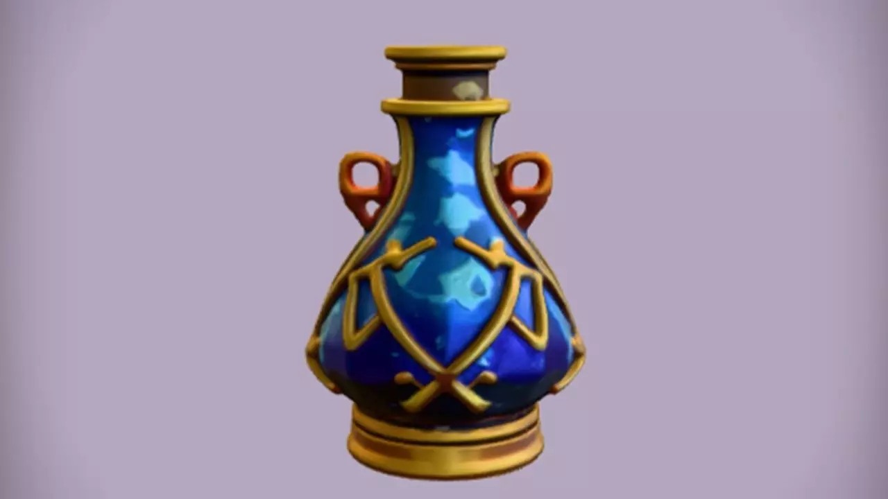 ornate magical potion bottle 3D model_0