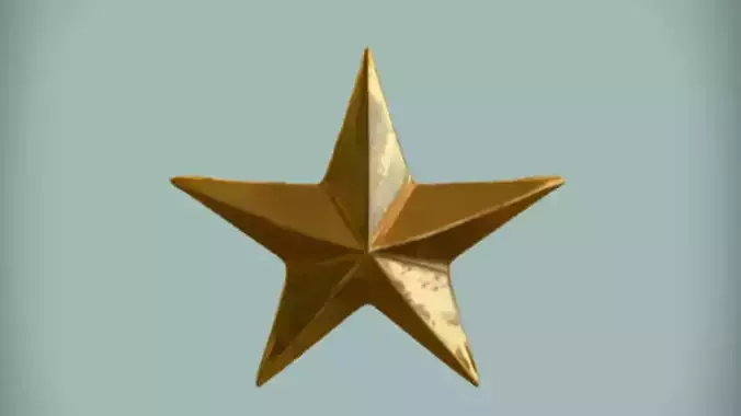 Golden decorative star