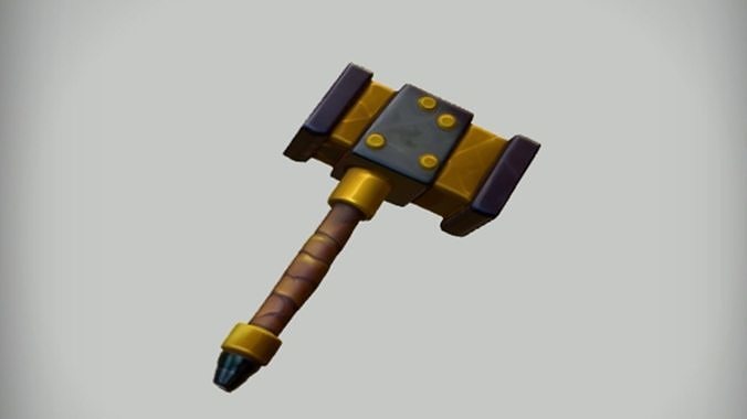 fantasy war hammer weapon 3D model