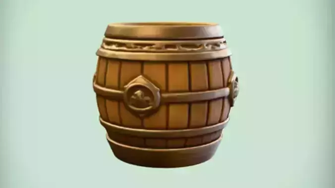 decorative wooden barrel