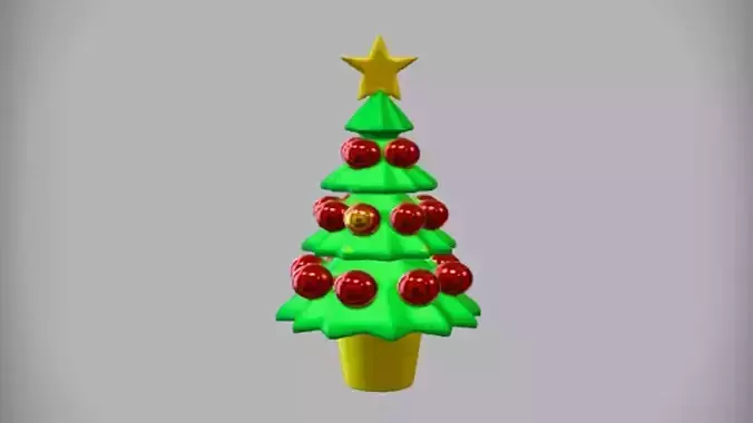 decorative Christmas tree with ornaments