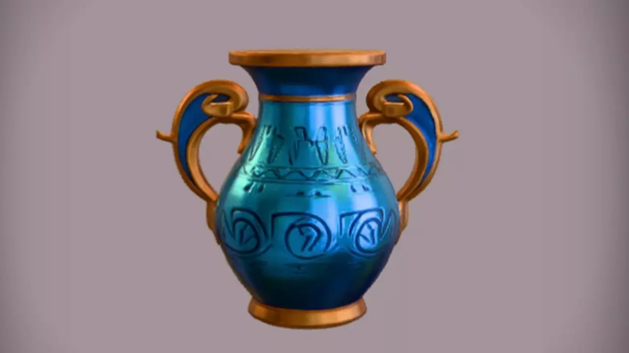 decorative ceramic vase  3D model_0