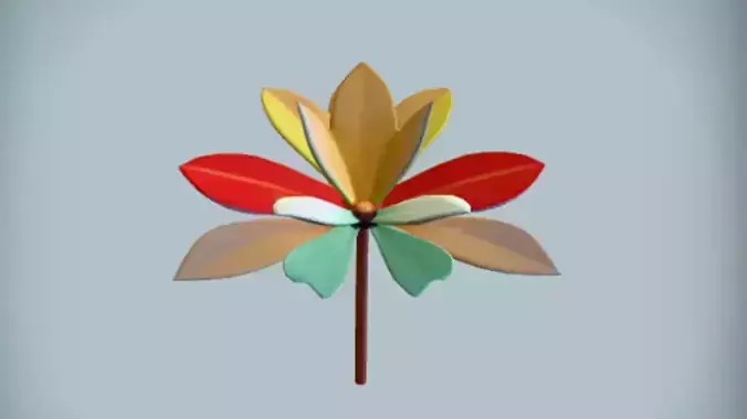 Colorful abstract flower