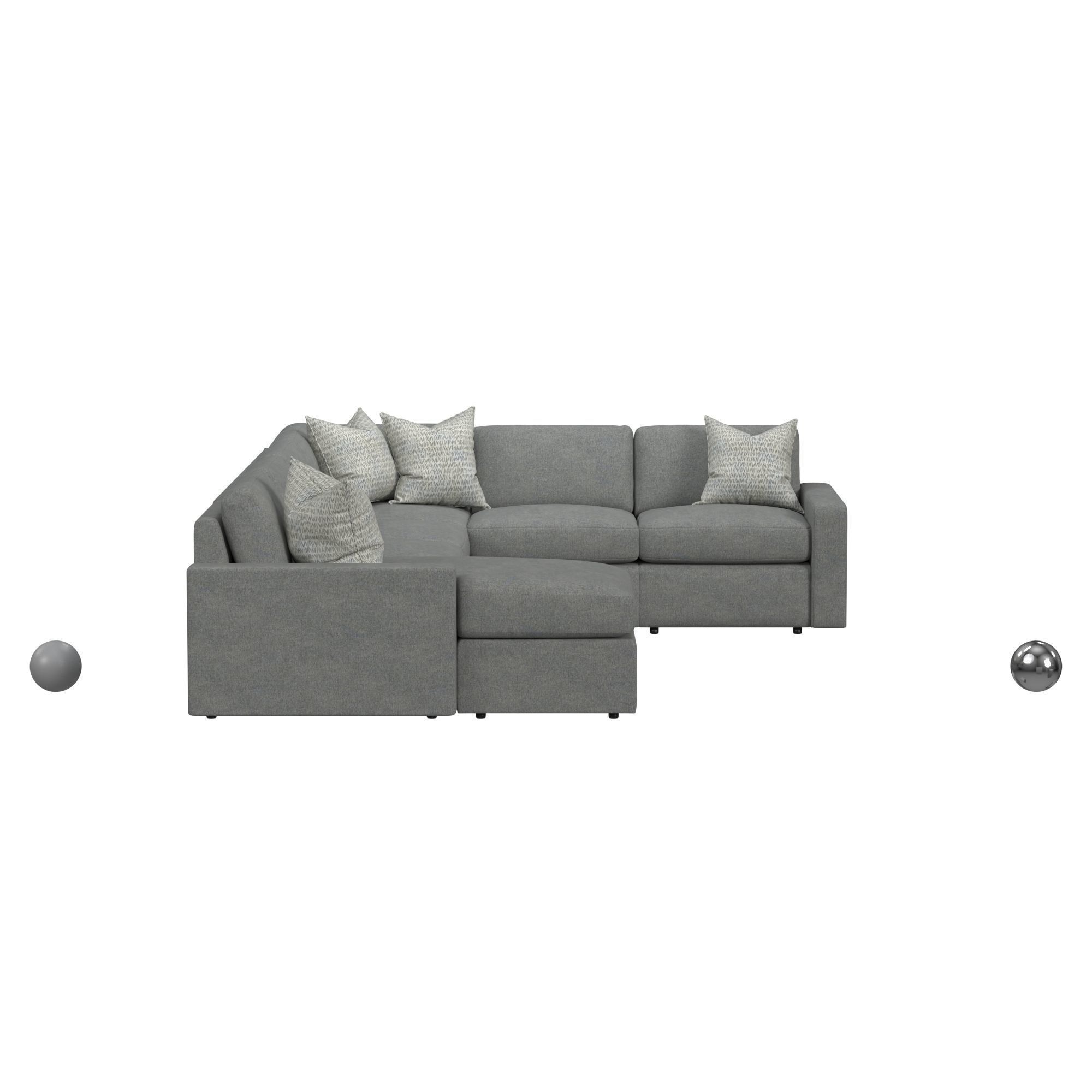 Flexsteel Sky Sectional With  Chaise 3D model_2