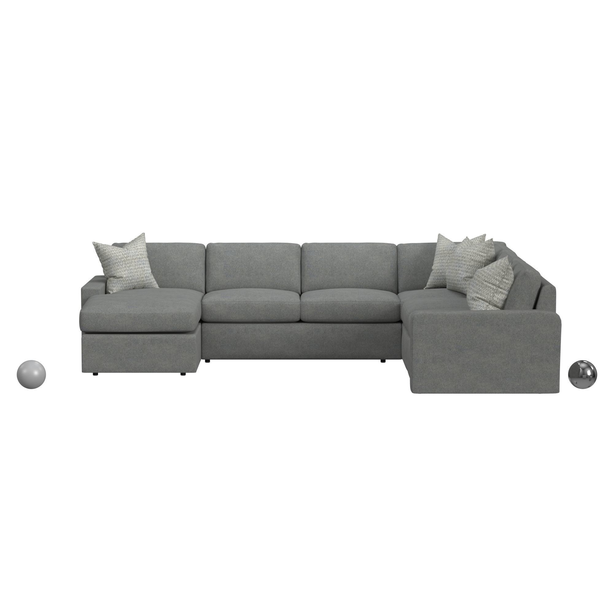 Flexsteel Sky Sectional With  Chaise 3D model_1