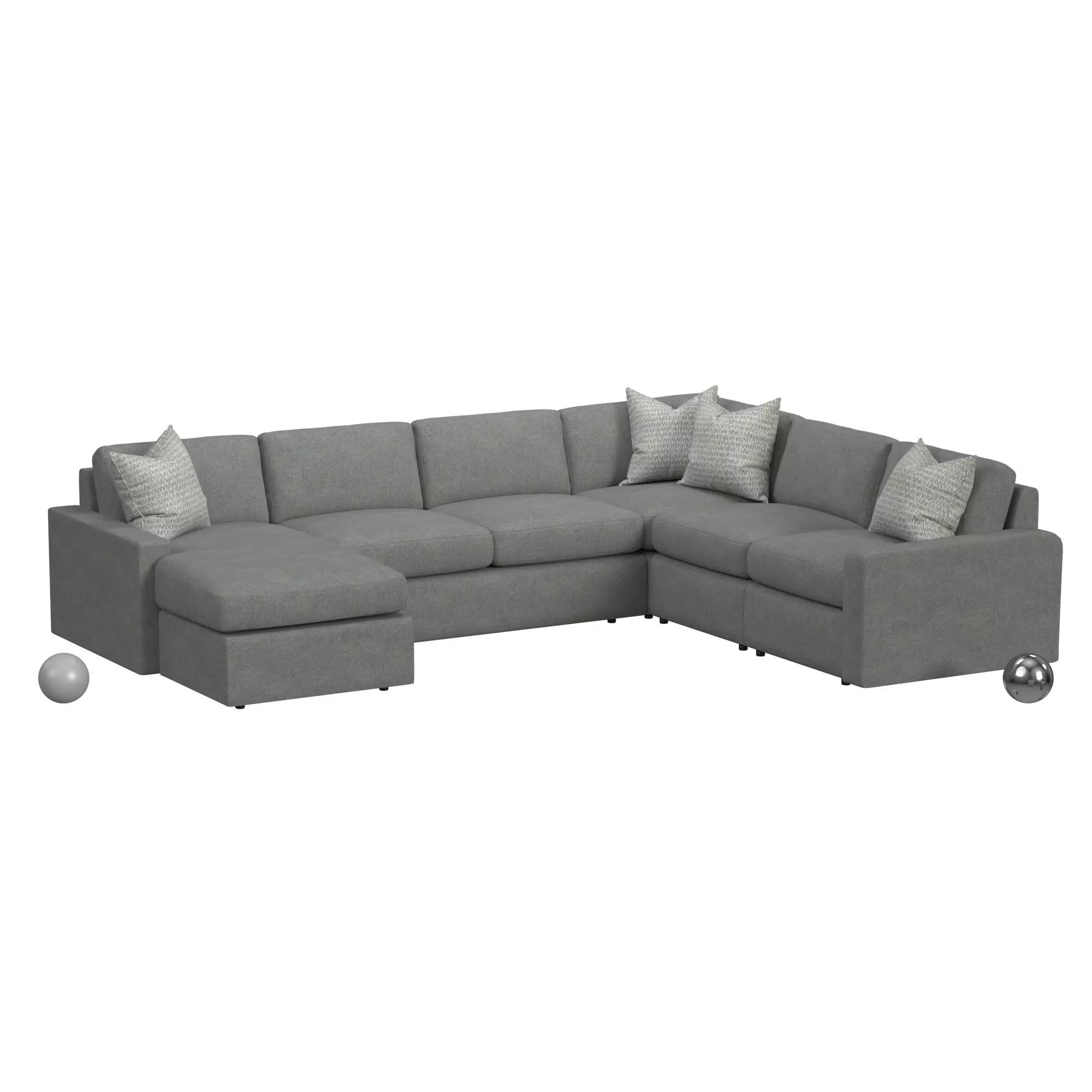 Flexsteel Sky Sectional With  Chaise 3D model_0