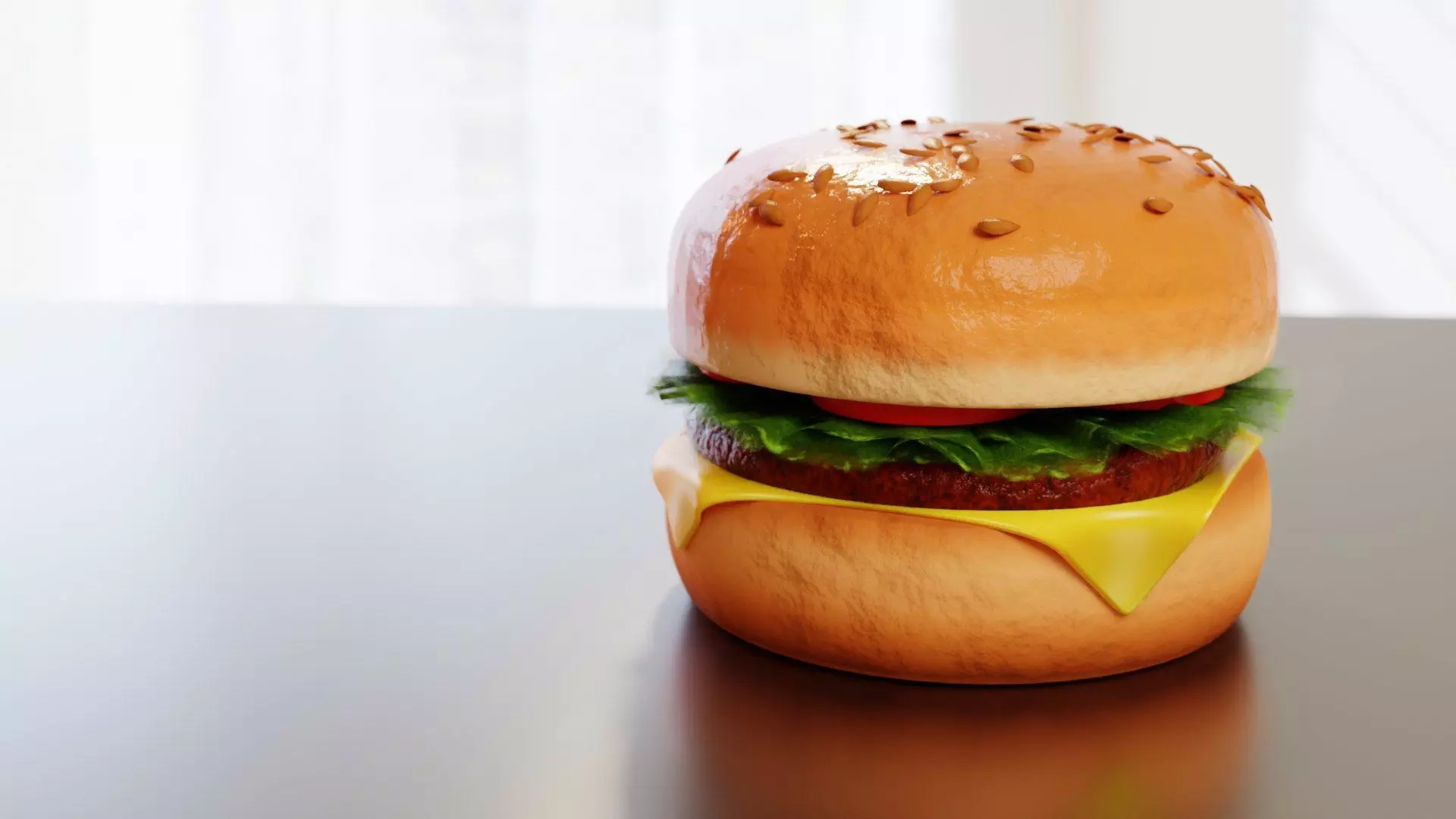 High quality hamburger 3D model_0