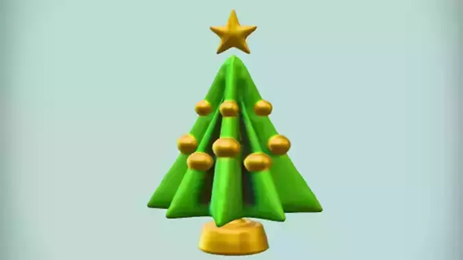 stylized Christmas tree with star