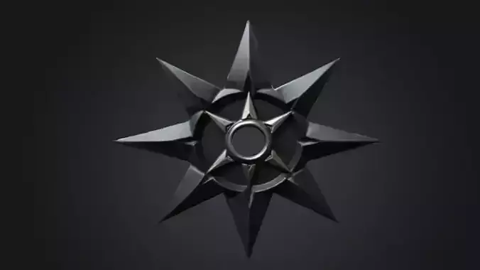 Shuriken 3D Game Ready Model