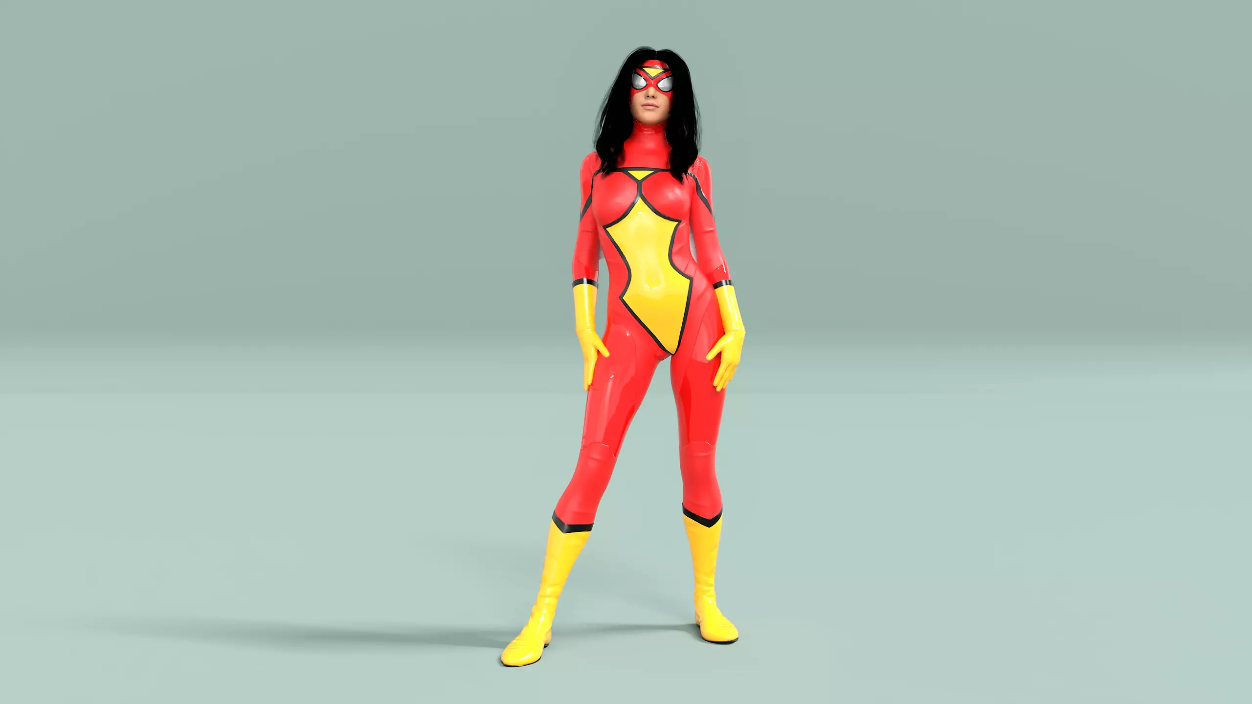 Spider women Low-poly 3D model