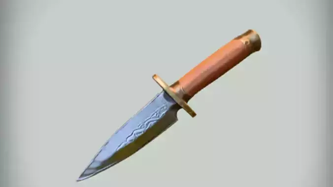 decorative knife with wooden handle
