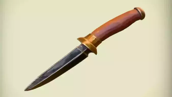 antique dagger with wooden handle