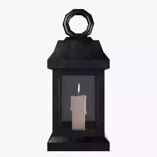 High quality old flashlight with candle