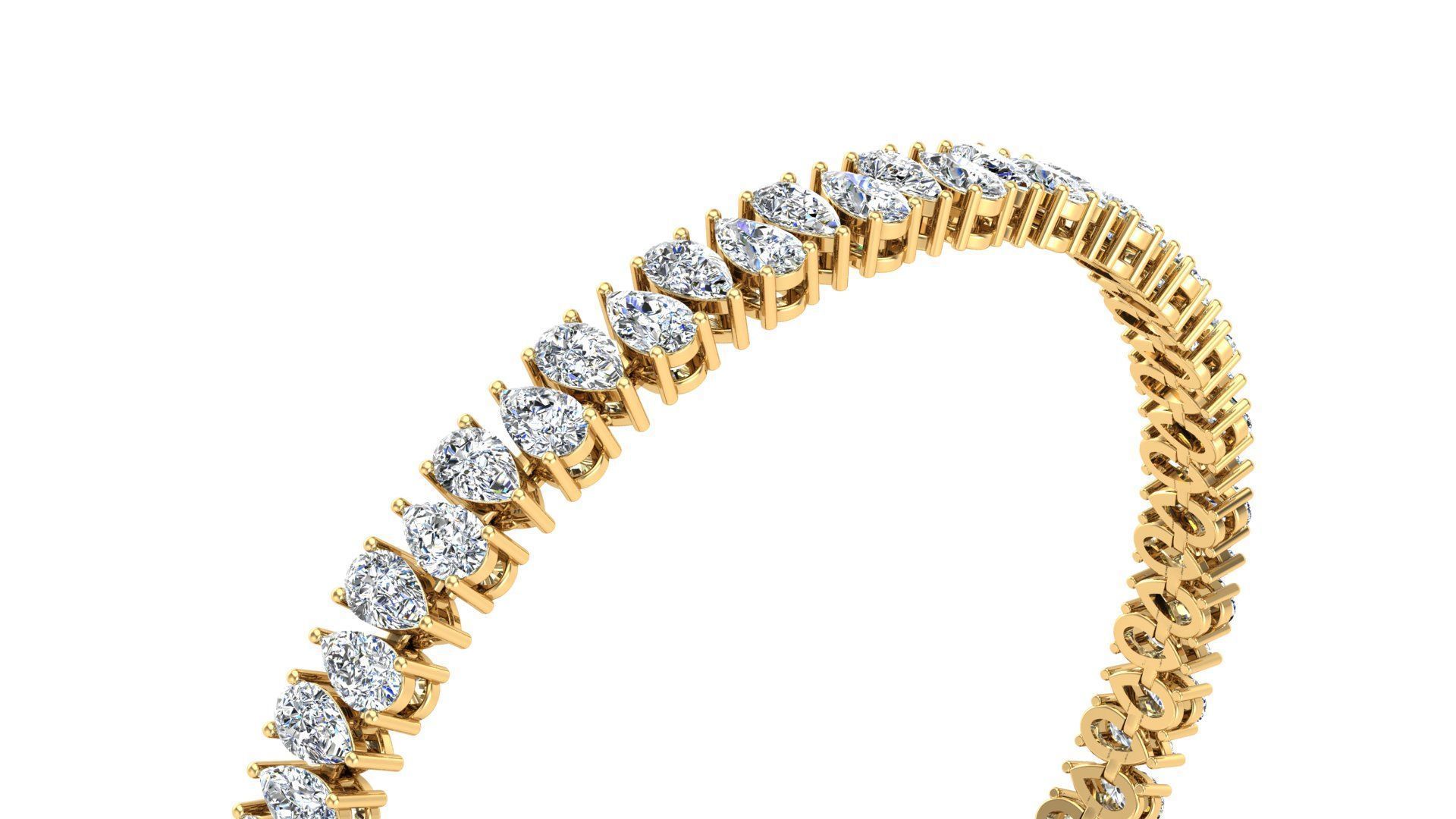 Tennis Bracelet 3D print model_3