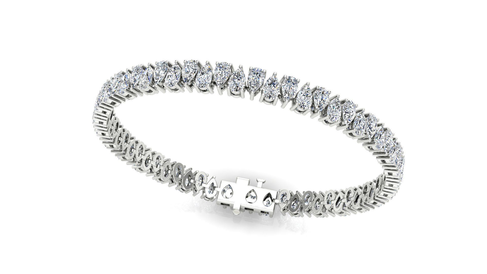 Tennis Bracelet 3D print model_1