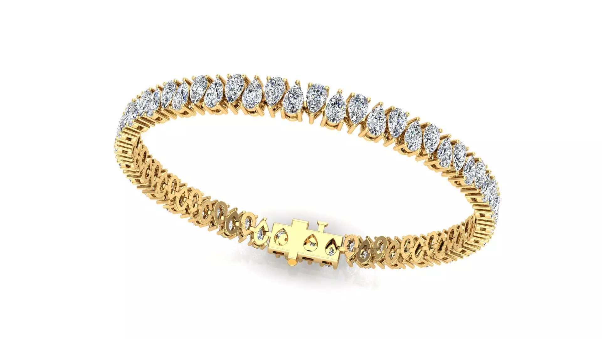 Tennis Bracelet 3D print model_0