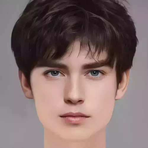 Handsome Boy Head 01 - No Hair - Low poly head for game Low-poly 3D model