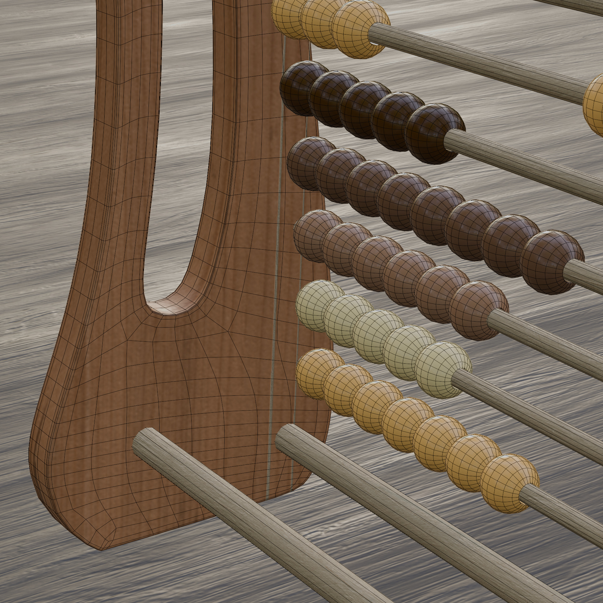 Wooden Abacus 3D model_10