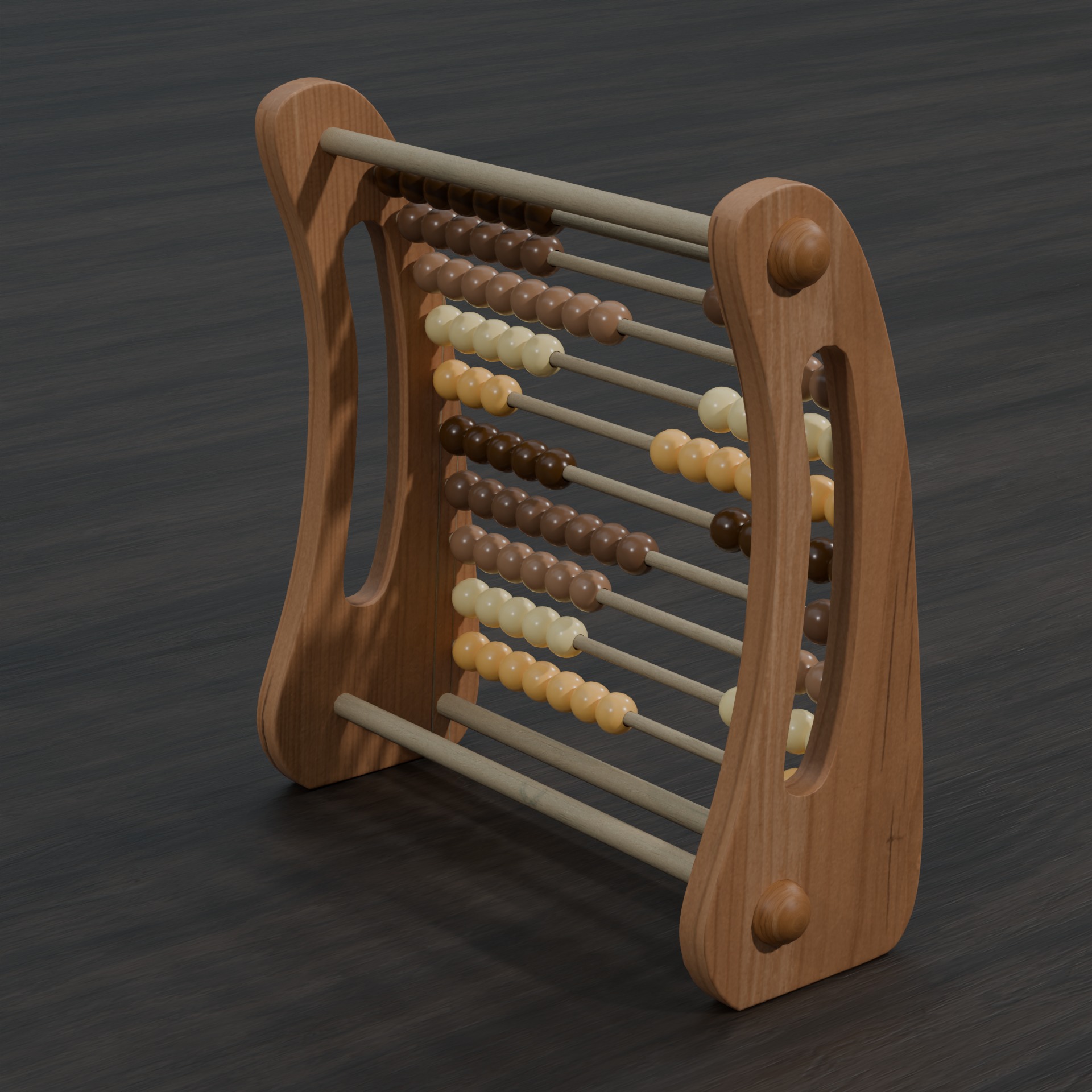 Wooden Abacus 3D model_4