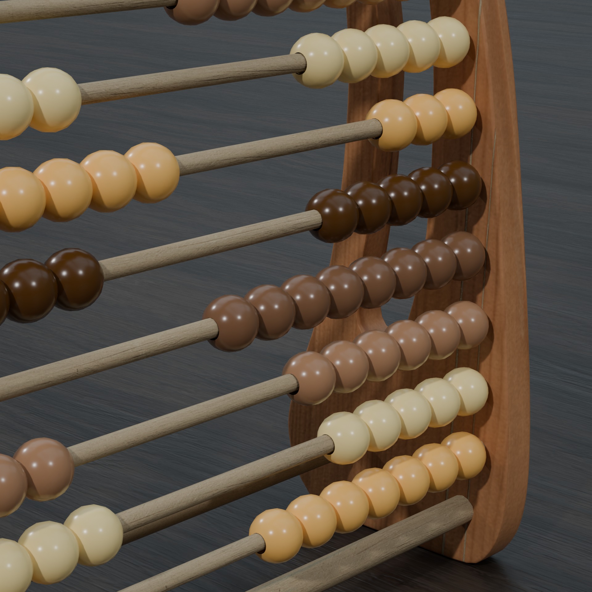 Wooden Abacus 3D model_6