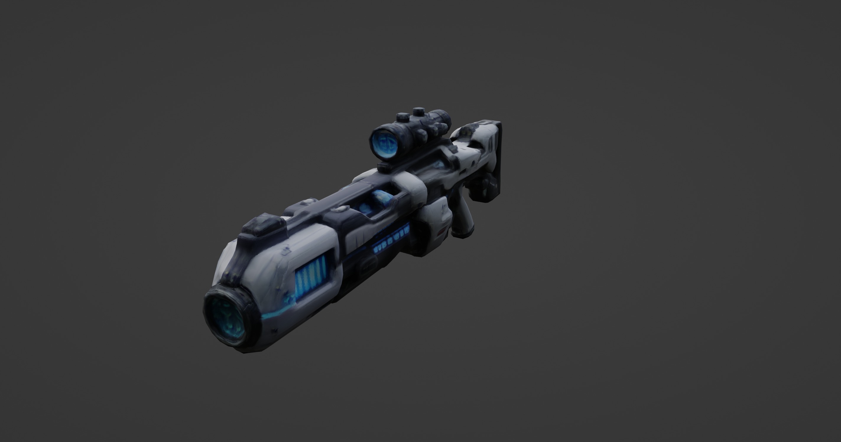 Sci-Fi Energy Rifle with Advanced Scope  3D model_6