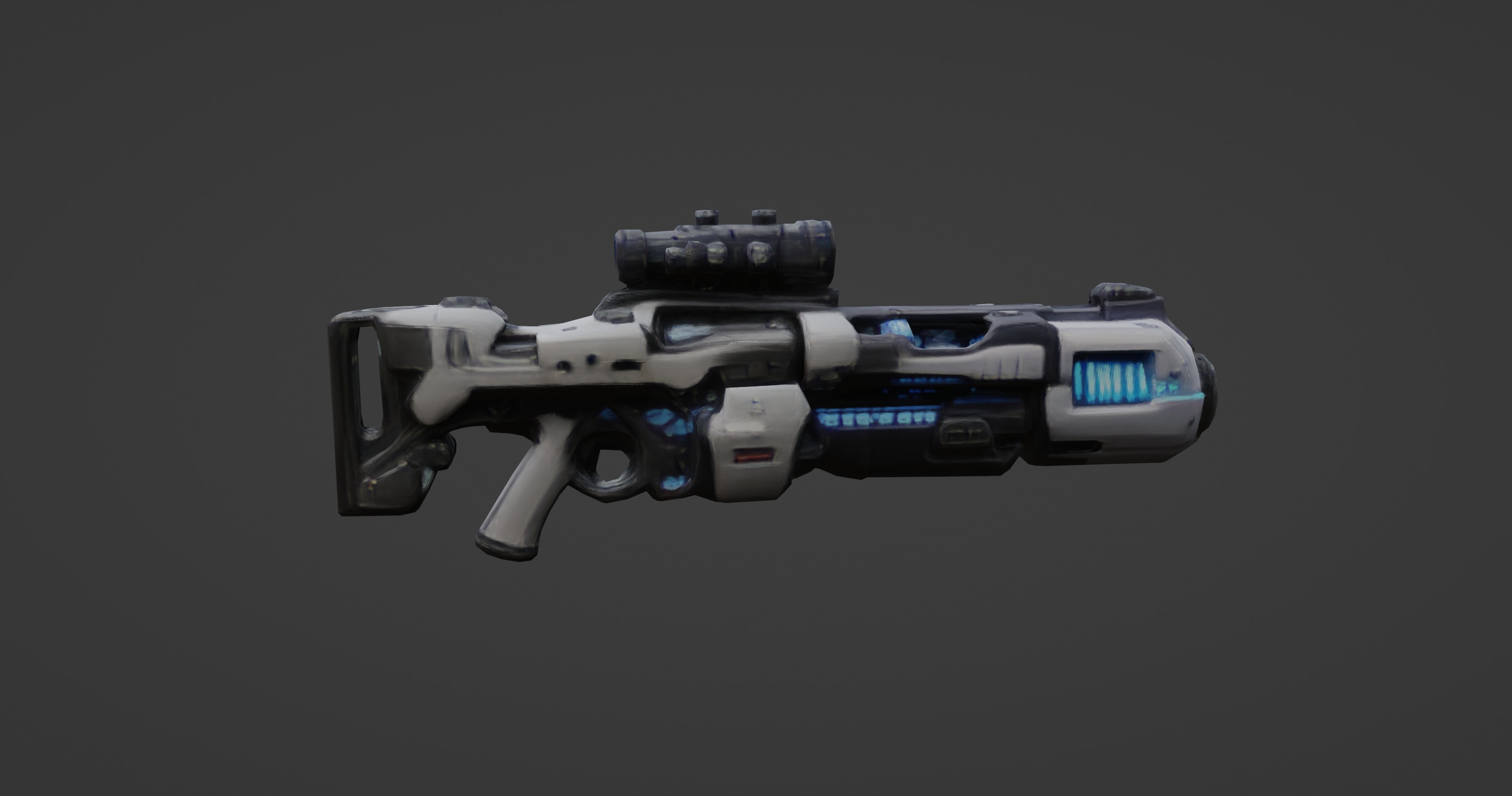 Sci-Fi Energy Rifle with Advanced Scope  3D model_4